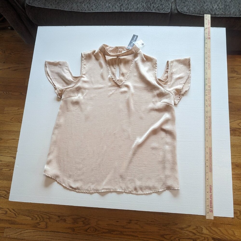 NWT Blu Pepper Split Sleeve Blush Colored Tunic